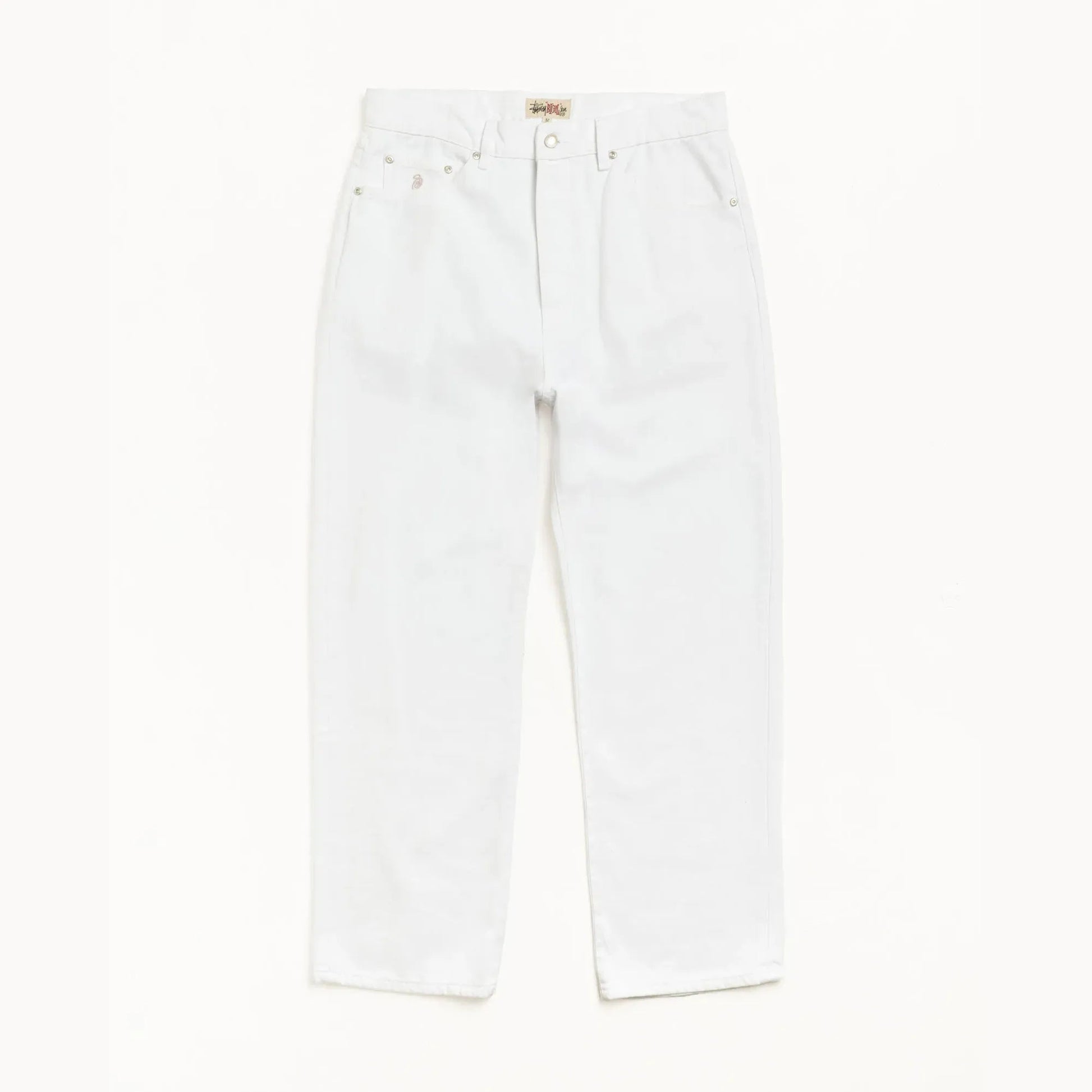 Stussy Big Old Jean Denim, white - Tiki Room Skateboards - 1