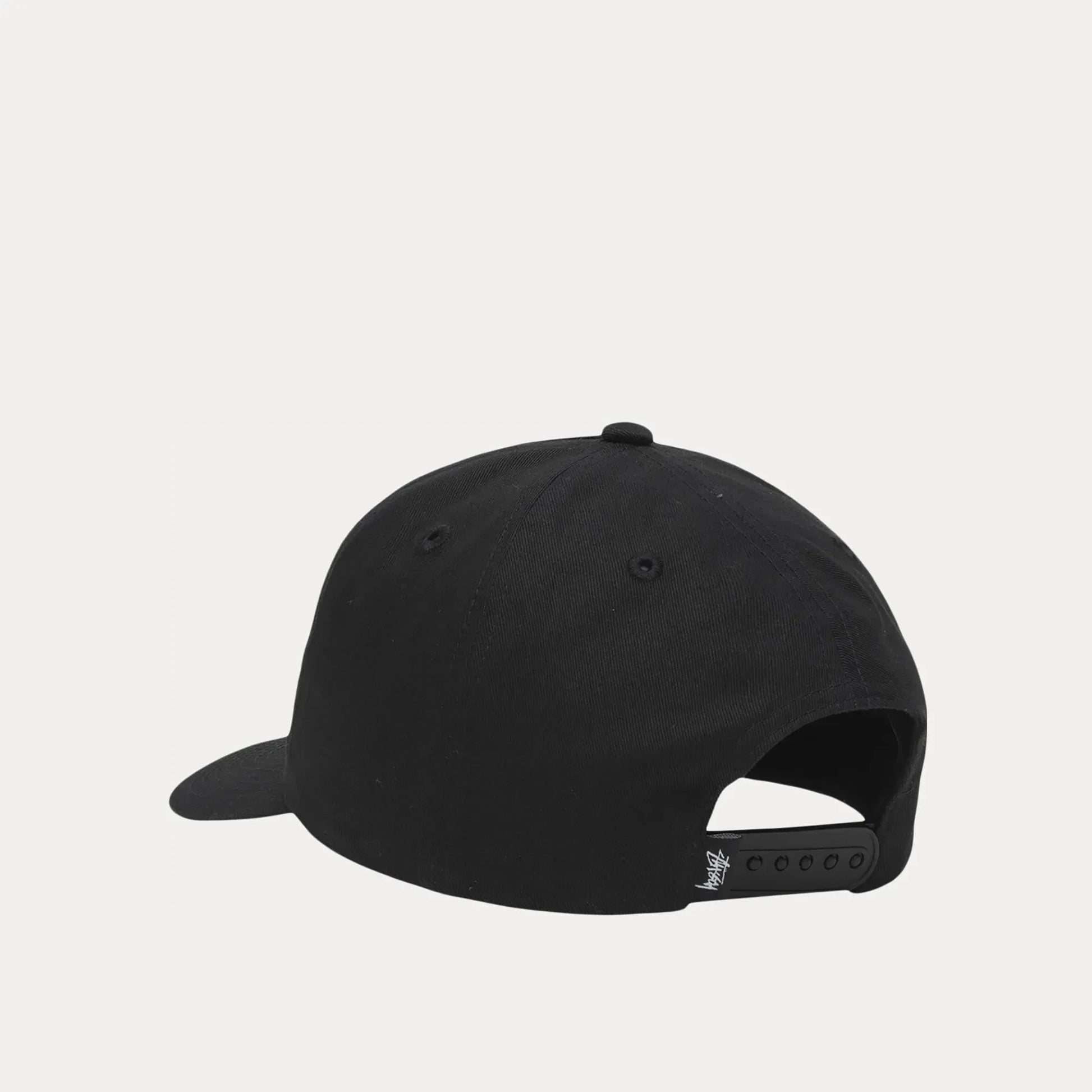 Stussy Big Stock Mid Depth Cap, black - Tiki Room Skateboards - 3