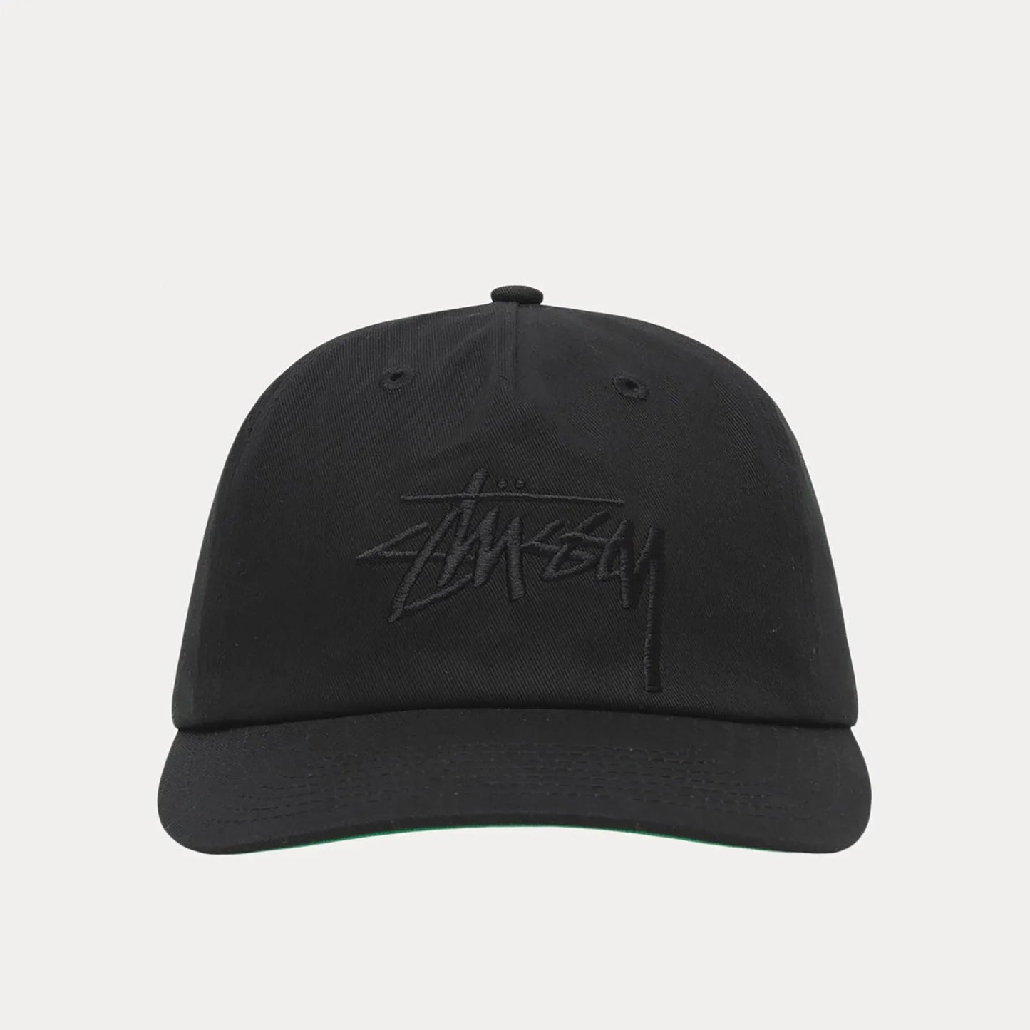 Stussy Big Stock Mid Depth Cap, black - Tiki Room Skateboards - 2