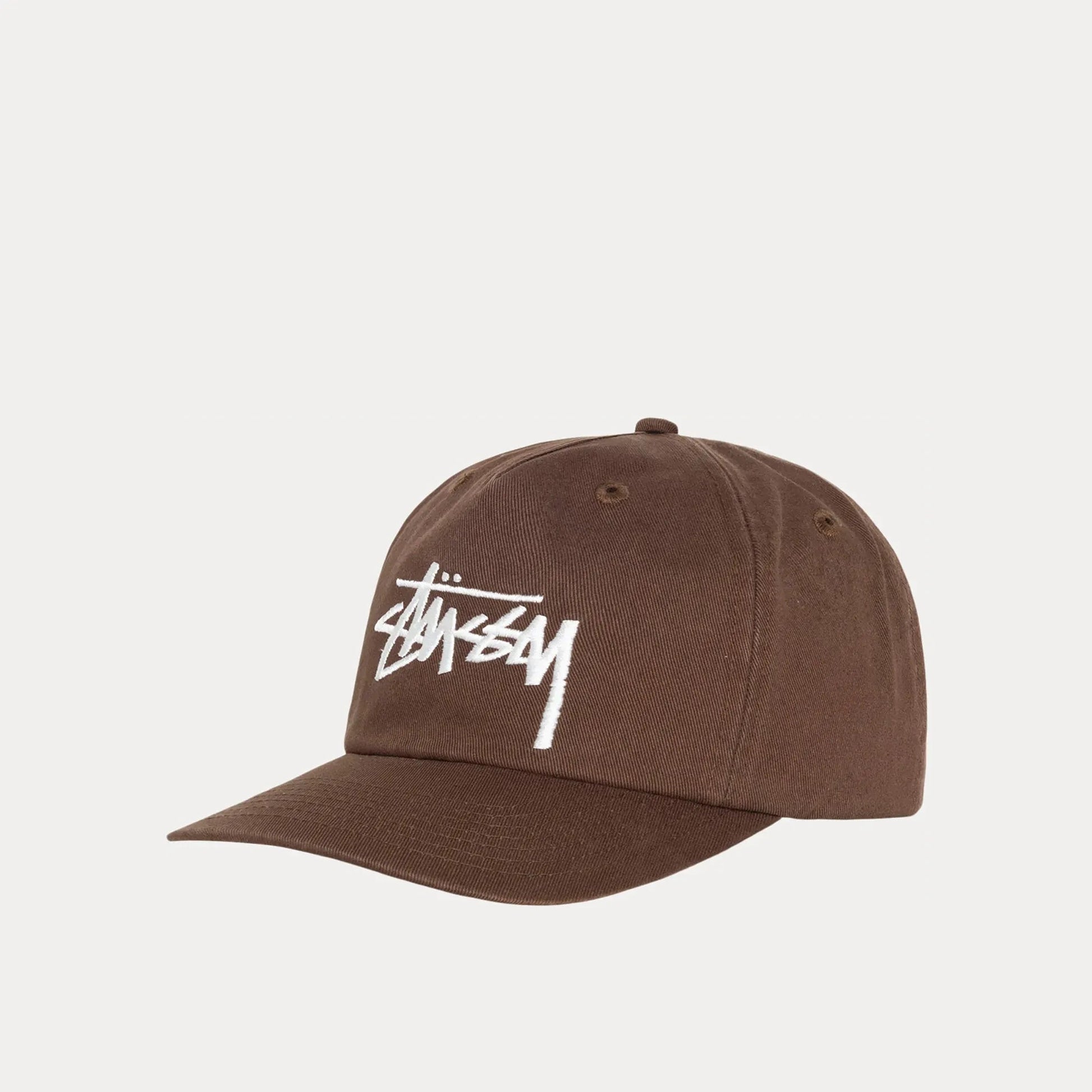 Stussy Big Stock Mid Depth Cap, chocolate - Tiki Room Skateboards - 1