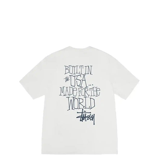 Stussy Built In Usa Pigment Dyed Tee, natural - Tiki Room Skateboards - 1