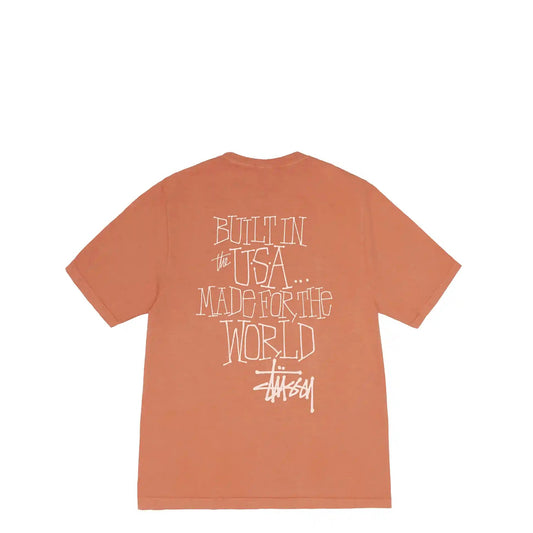 Stussy Built In Usa Pigment Dyed Tee, rust - Tiki Room Skateboards - 1