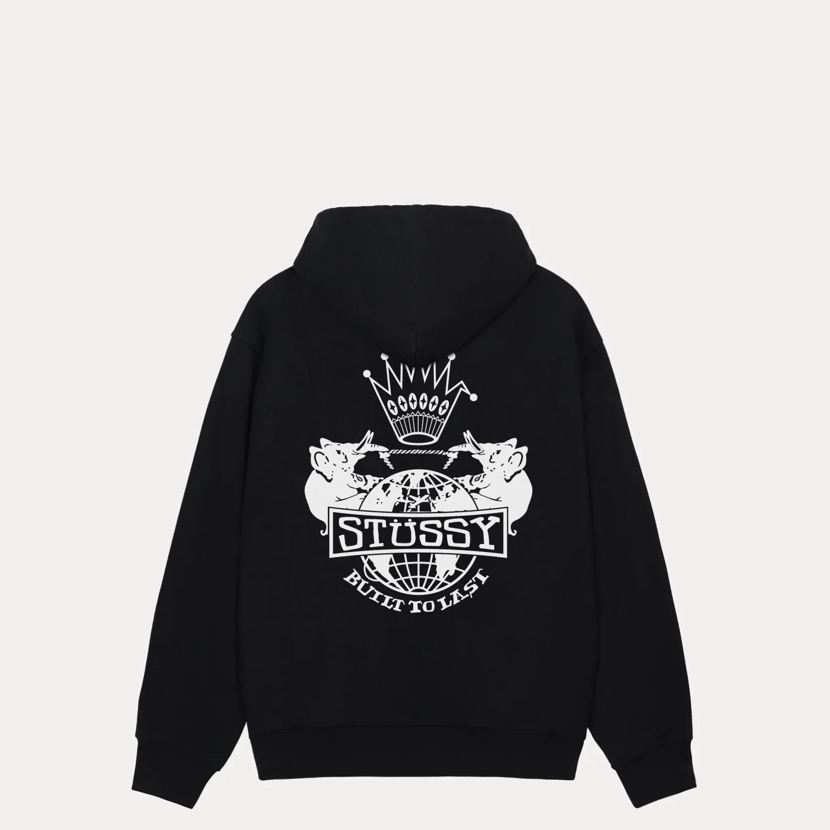 Stussy Built To Last Zip Hood, black - Tiki Room Skateboards - 1