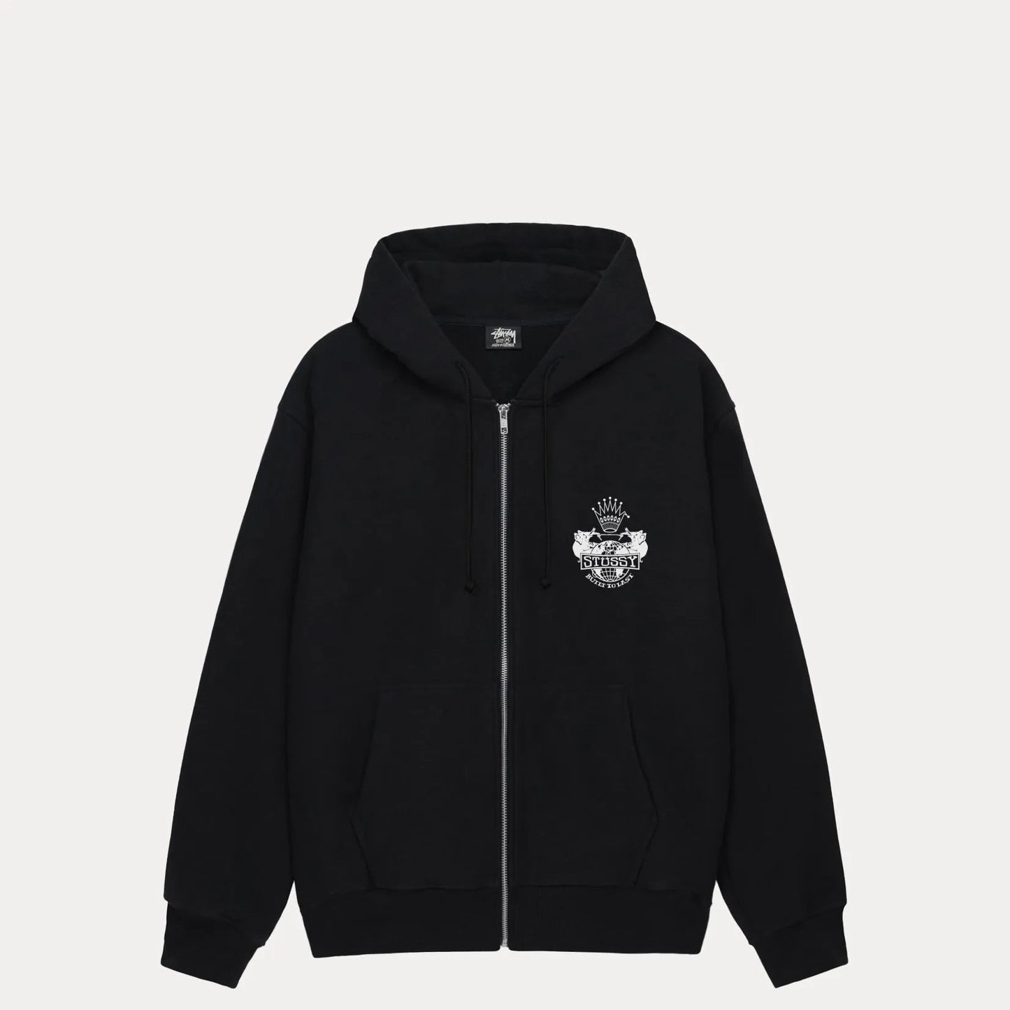 Stussy Built To Last Zip Hood, black - Tiki Room Skateboards - 2