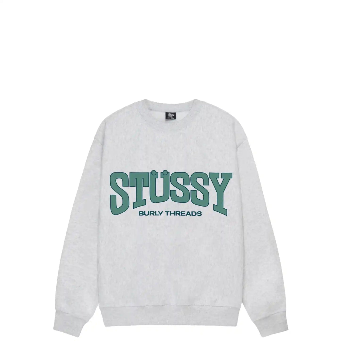 Stussy Burly Threads Crew, ash - Tiki Room Skateboards - 1