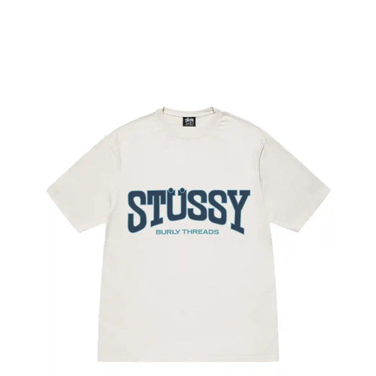 Stussy Burly Threads Pigment Dyed Tee, natural - Tiki Room Skateboards - 1