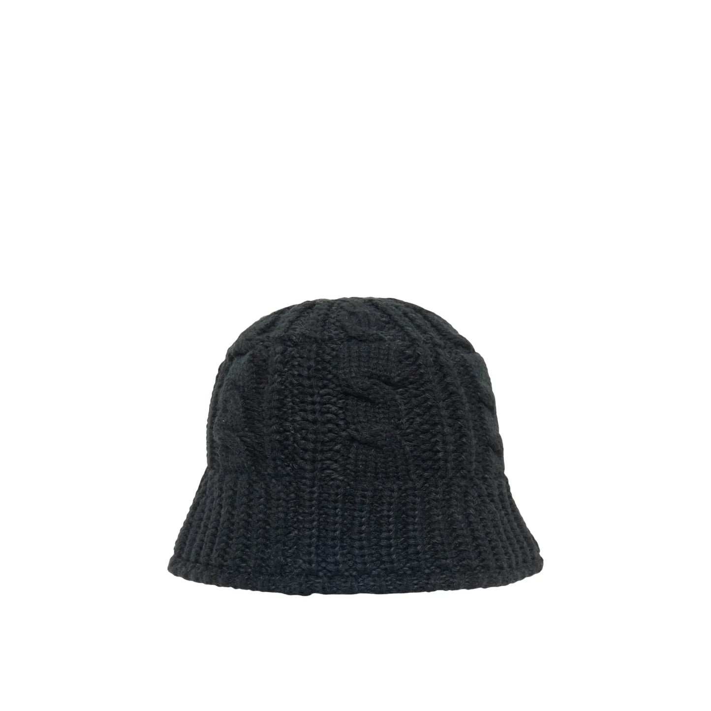 Stussy Cable Knit Bucket Hat, black - Tiki Room Skateboards - 2