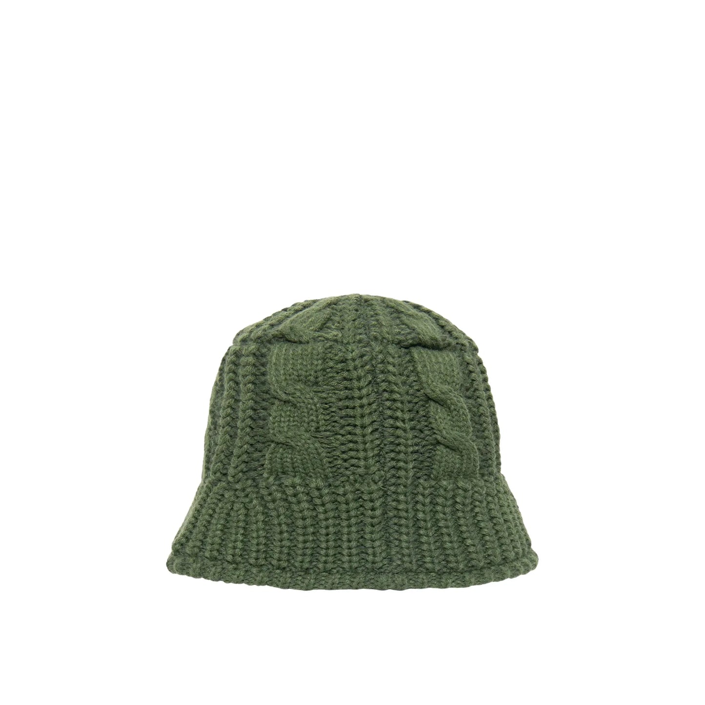 Stussy Cable Knit Bucket Hat, olive - Tiki Room Skateboards - 2