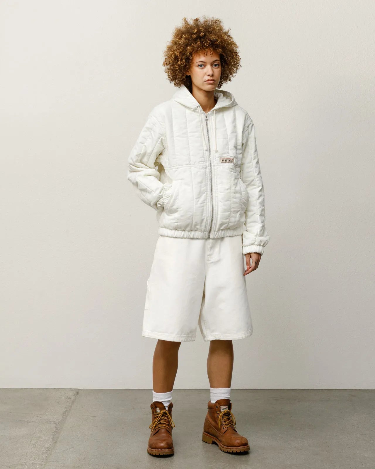 Stussy Canvas Work Short, bone - Tiki Room Skateboards - 4