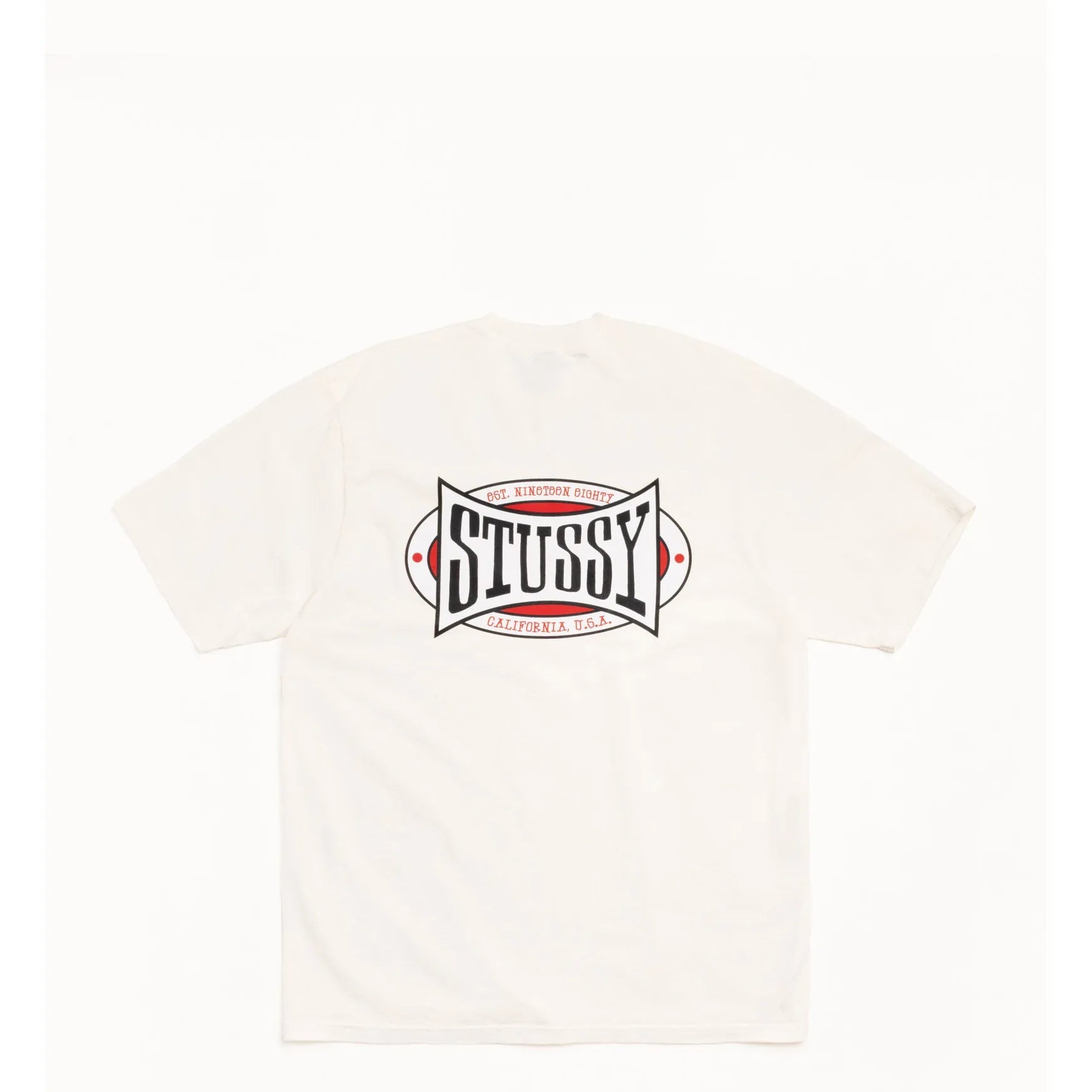 Stussy Champion Oval Pigment Dyed Tee, natural - Tiki Room Skateboards - 2