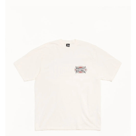 Stussy Champion Oval Pigment Dyed Tee, natural - Tiki Room Skateboards - 1