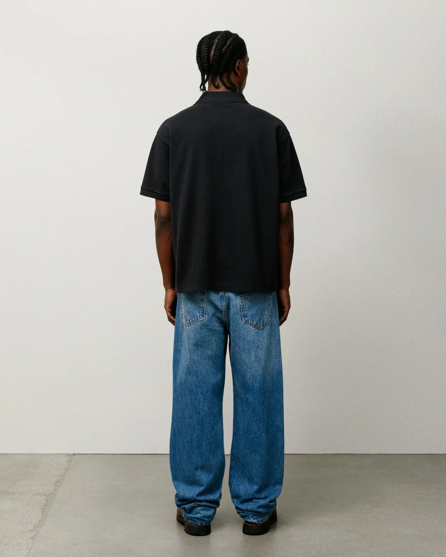 Stussy Classic Pique Polo, black - Tiki Room Skateboards - 5