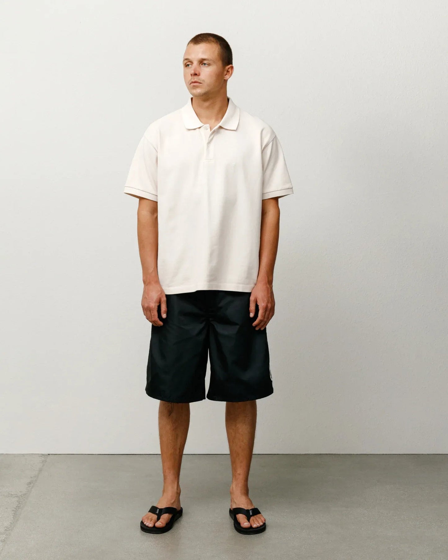 Stussy Classic Pique Polo, off white - Tiki Room Skateboards - 2
