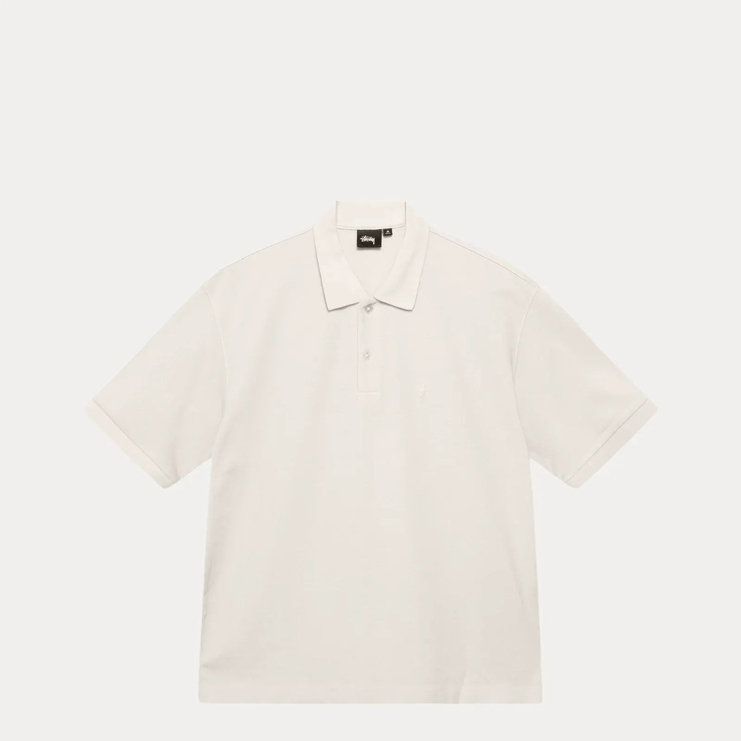 Stussy Classic Pique Polo, off white - Tiki Room Skateboards - 1