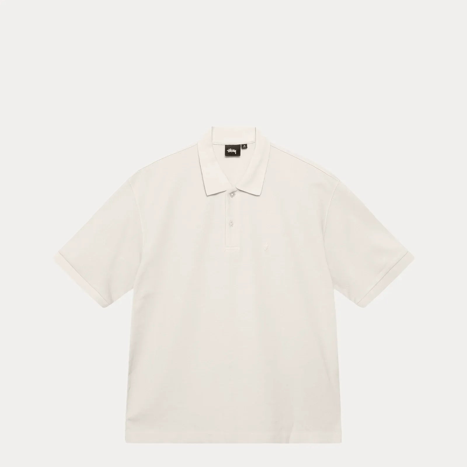Stussy Classic Pique Polo, off white - Tiki Room Skateboards - 1