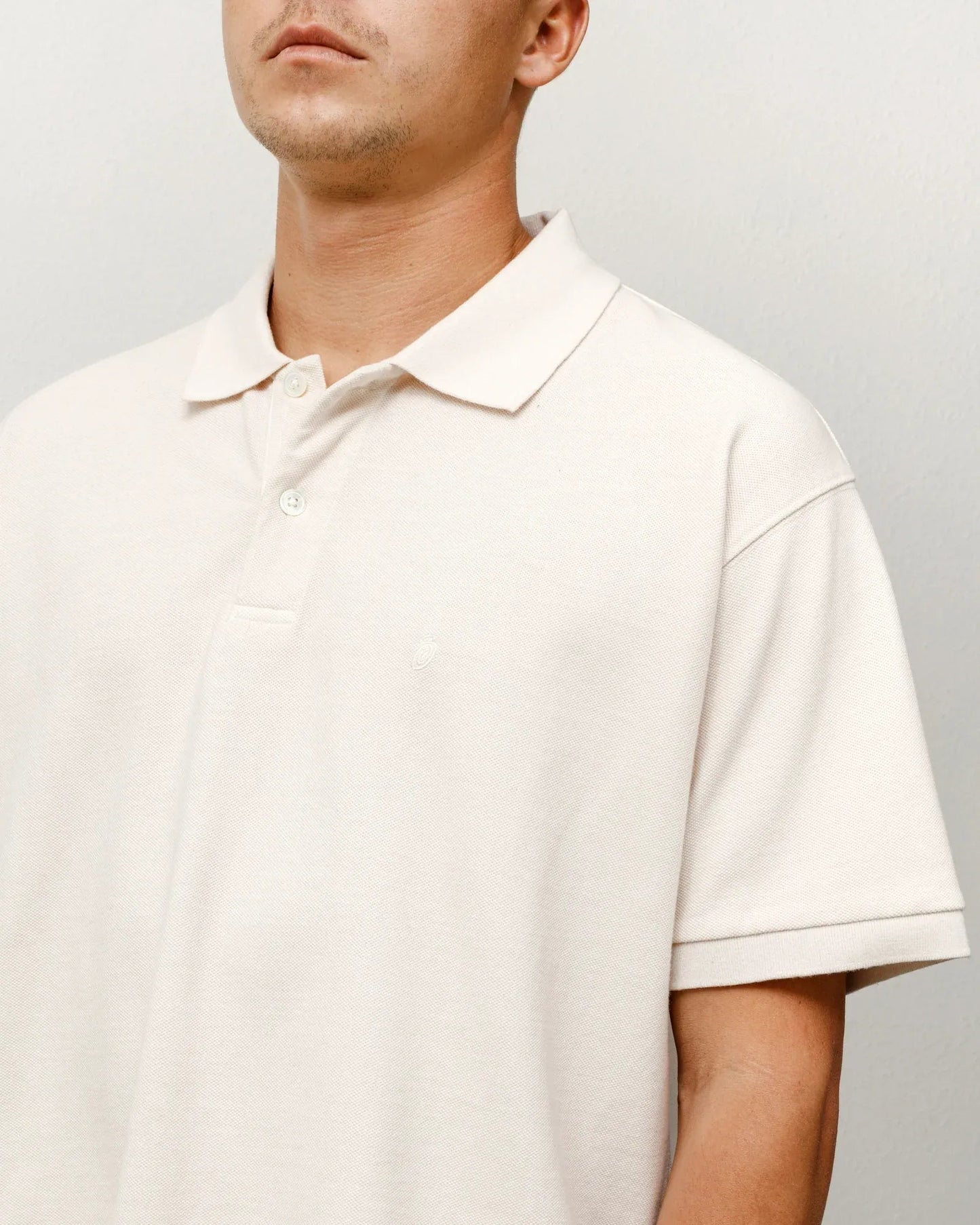 Stussy Classic Pique Polo, off white - Tiki Room Skateboards - 4
