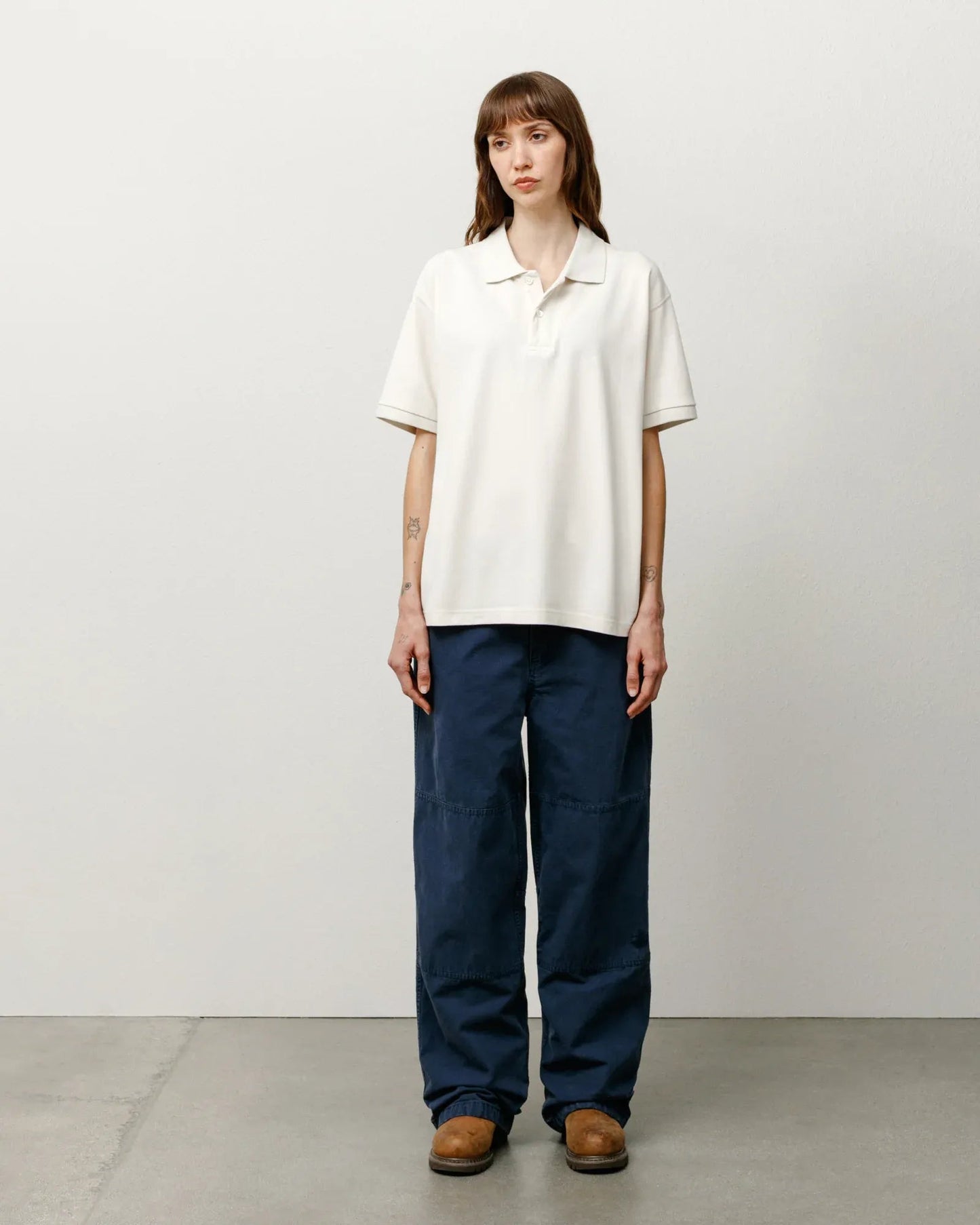 Stussy Classic Pique Polo, off white - Tiki Room Skateboards - 3