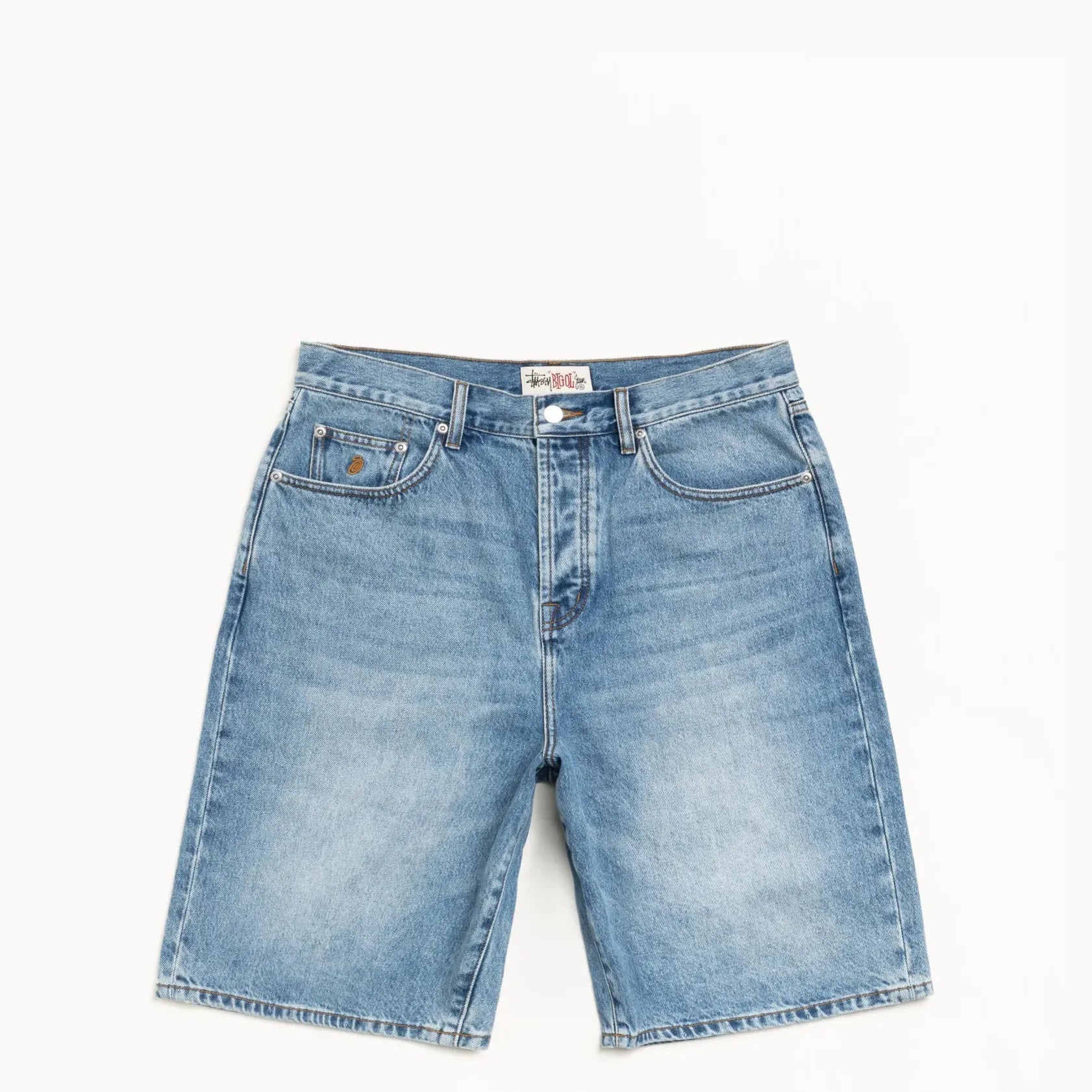 Stussy Denim Big Ol Shorts, indigo stone wash - Tiki Room Skateboards - 1