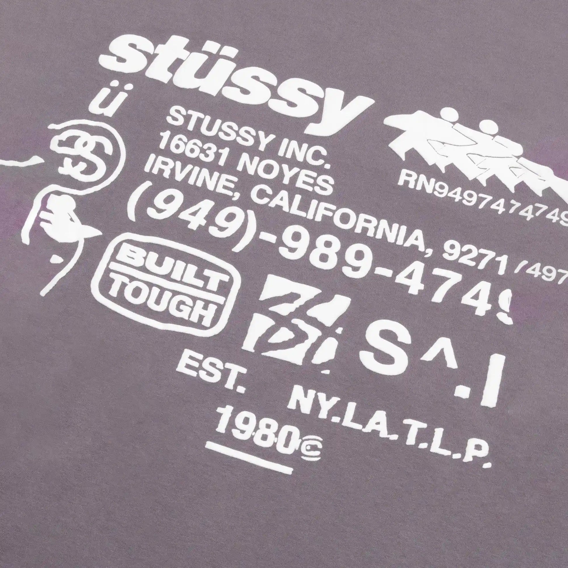 Stussy DNA Pigment Dyed Tee, shark - Tiki Room Skateboards - 3