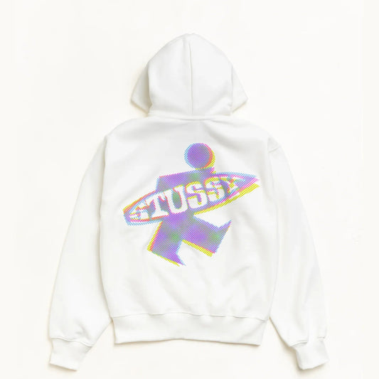 Stussy Dot Surf Zip Hood, off white - Tiki Room Skateboards - 1