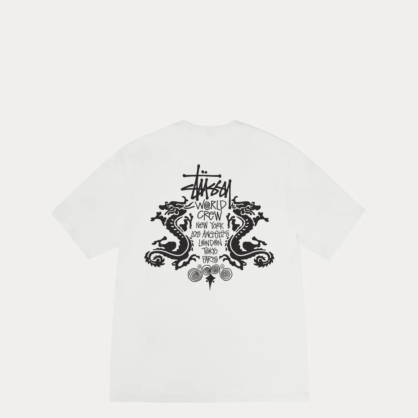 Stussy Double Dragon Pig. Dyed Tee, natural - Tiki Room Skateboards - 1