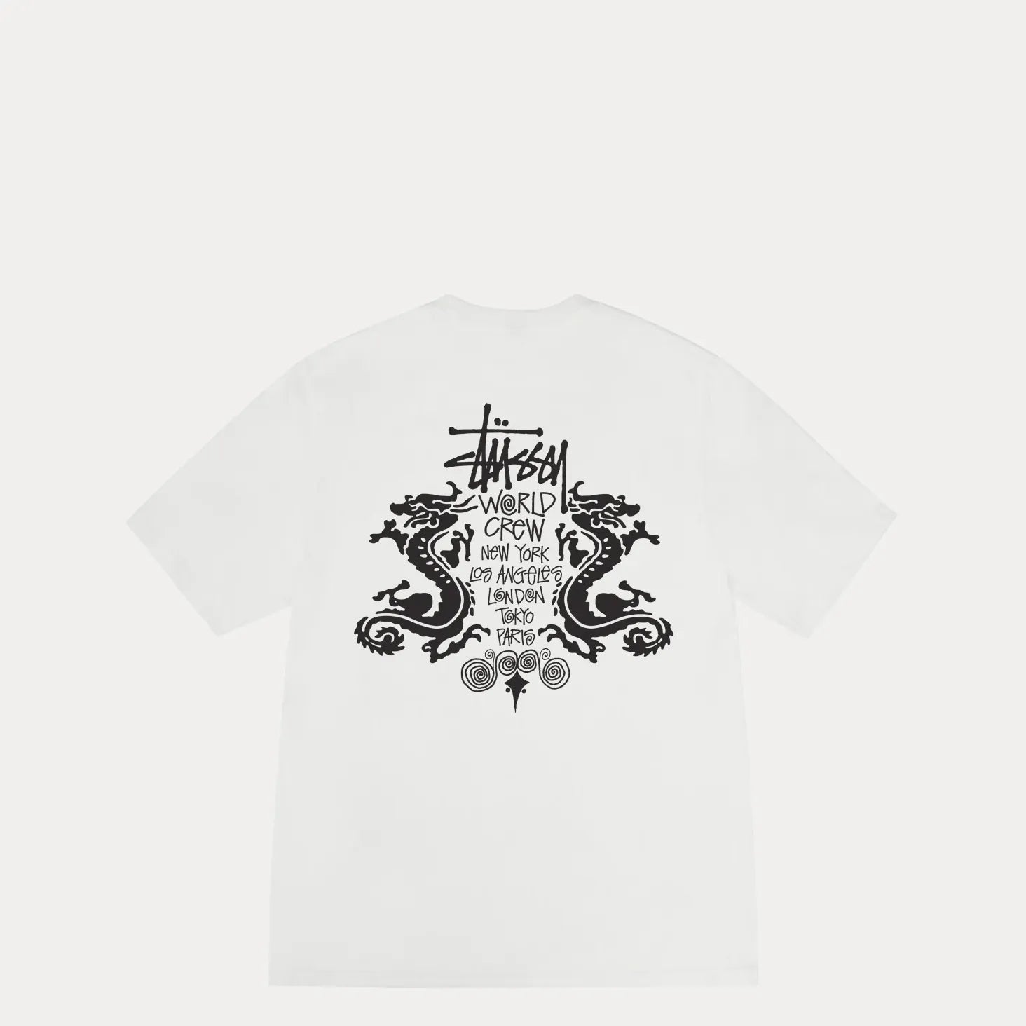 Stussy Double Dragon Pig. Dyed Tee, natural - Tiki Room Skateboards - 1