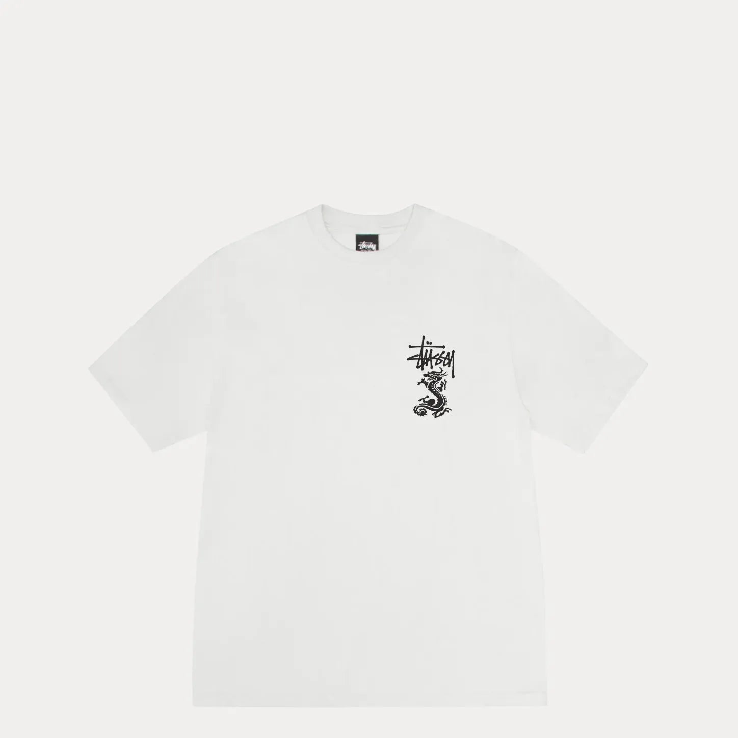 Stussy Double Dragon Pig. Dyed Tee, natural - Tiki Room Skateboards - 2