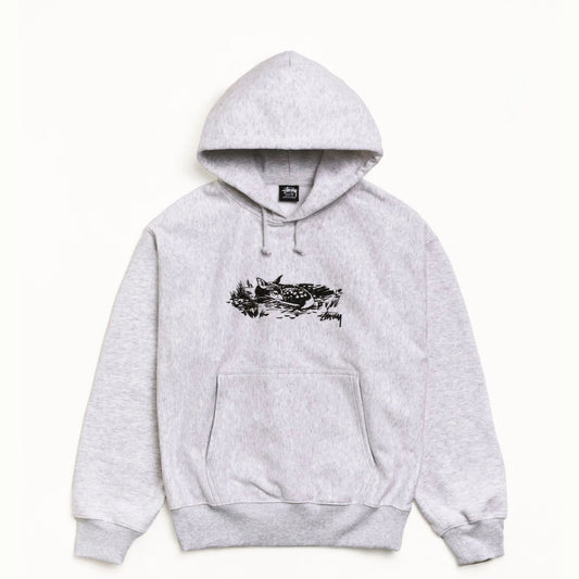 Stussy Fawn Hood, ash heather - Tiki Room Skateboards - 1