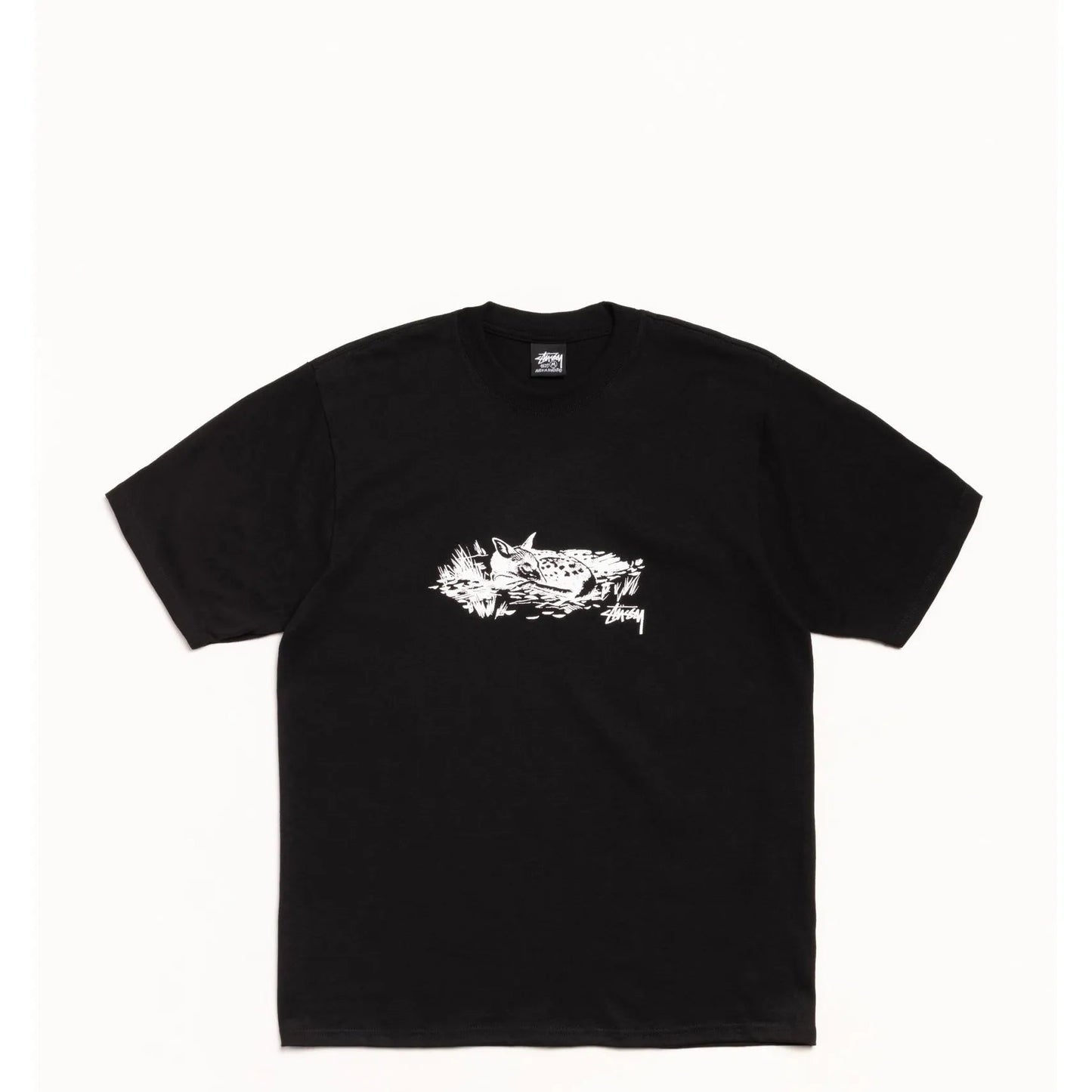 Stussy Fawn Tee, black - Tiki Room Skateboards - 1