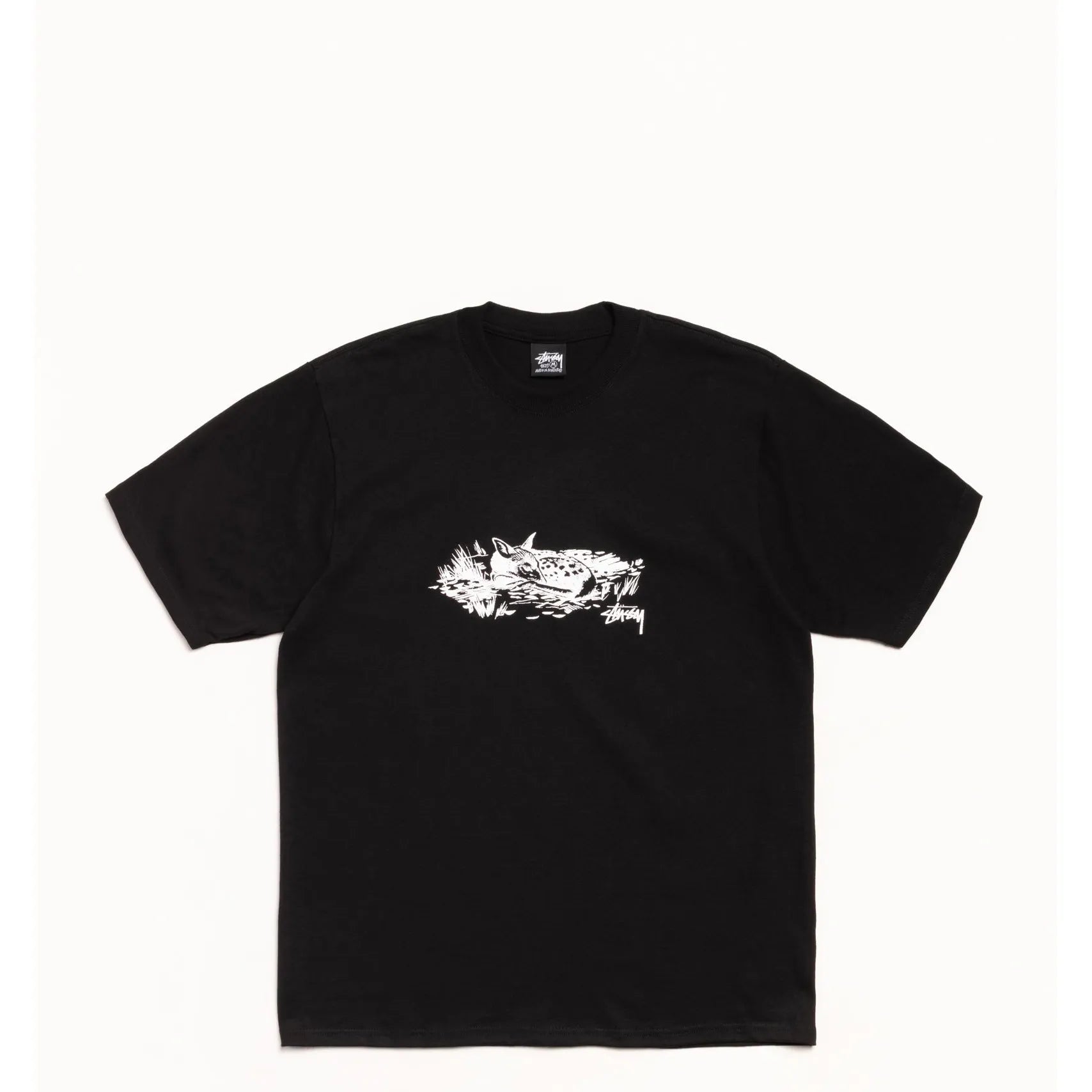 Stussy Fawn Tee, black - Tiki Room Skateboards - 1