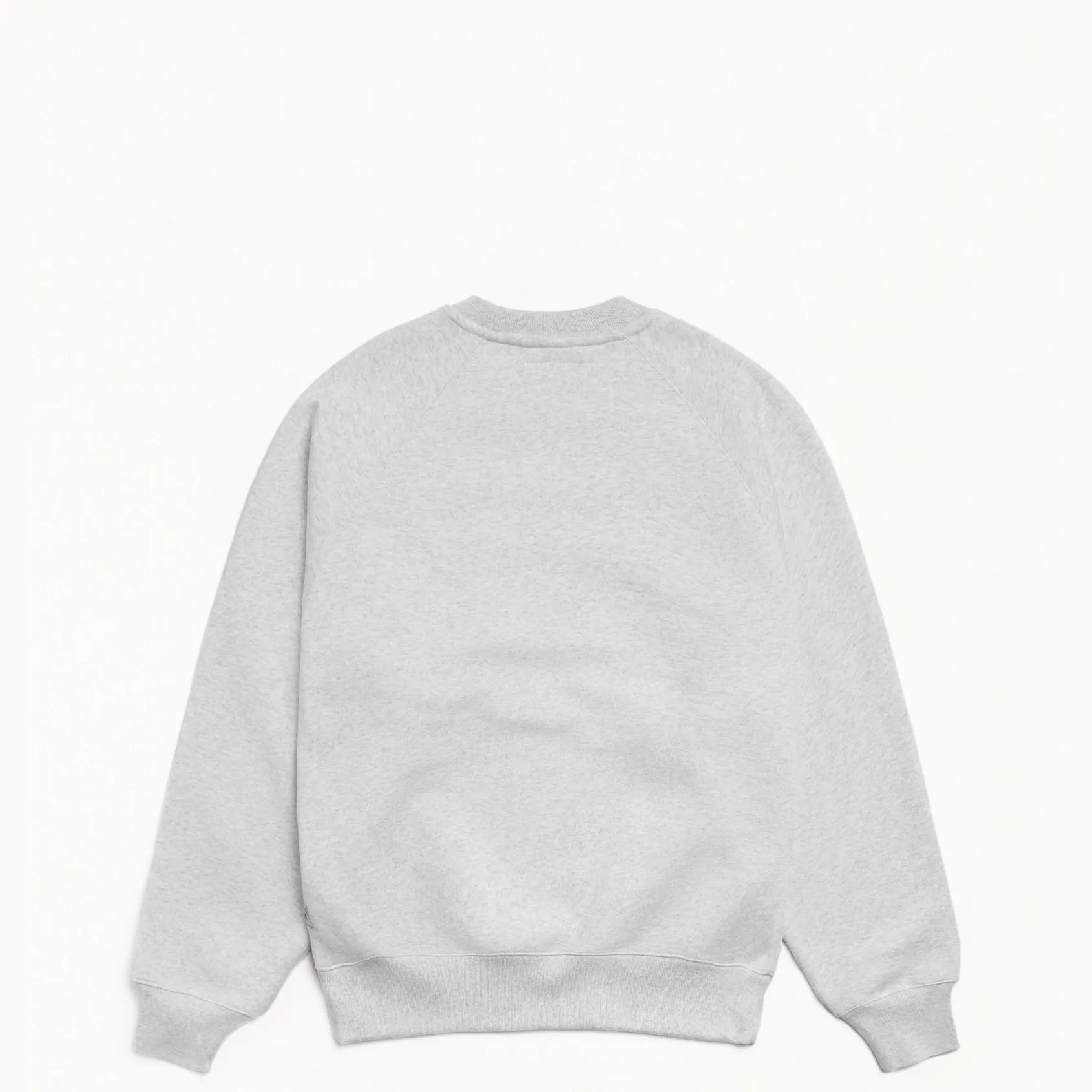 Stussy Fleece Raglan Crew, ash heather - Tiki Room Skateboards - 2