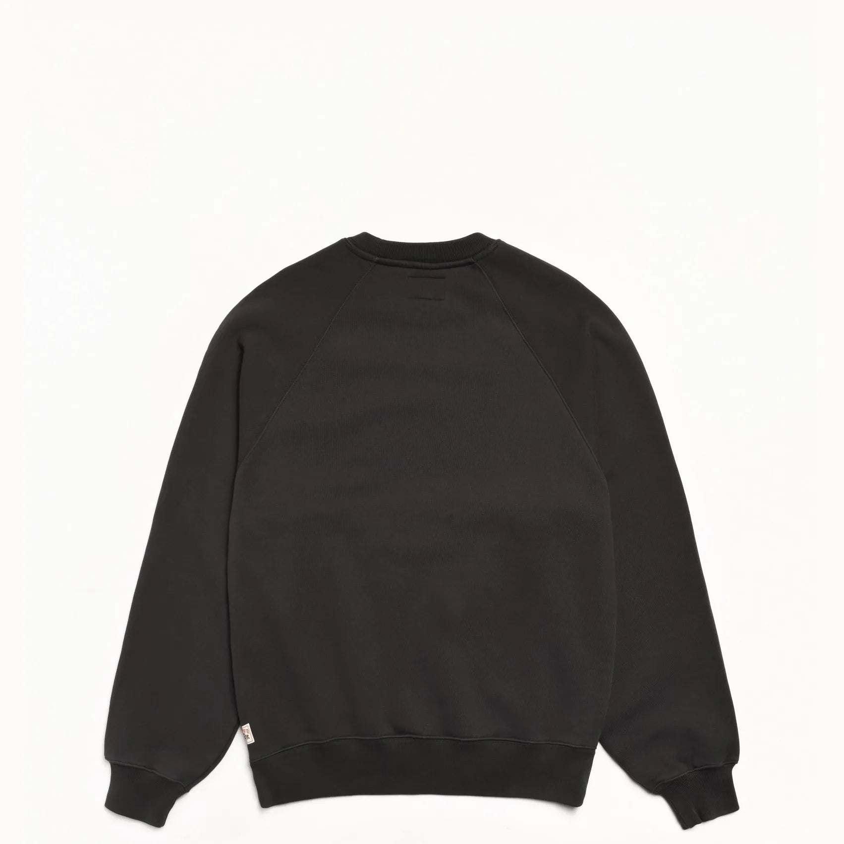 Stussy Fleece Raglan Crew, washed black - Tiki Room Skateboards - 2