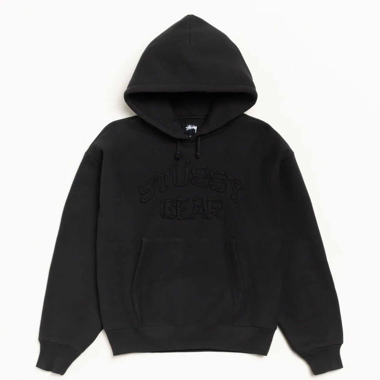 Stussy Gear Applique Hood, black - Tiki Room Skateboards - 1
