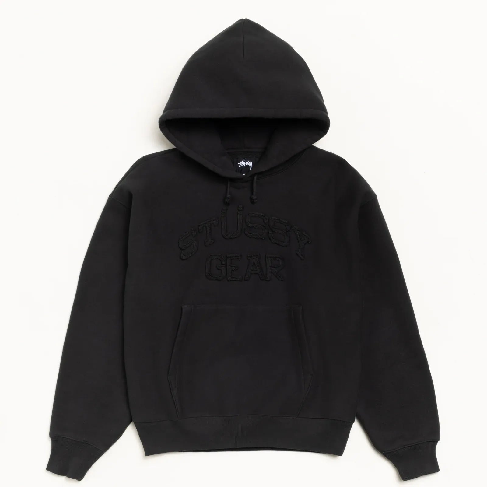 Stussy Gear Applique Hood, black - Tiki Room Skateboards - 1