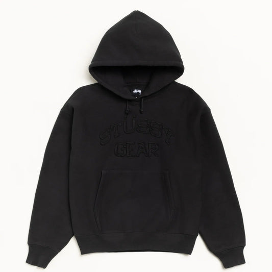 Stussy Gear Applique Hood, black - Tiki Room Skateboards - 1