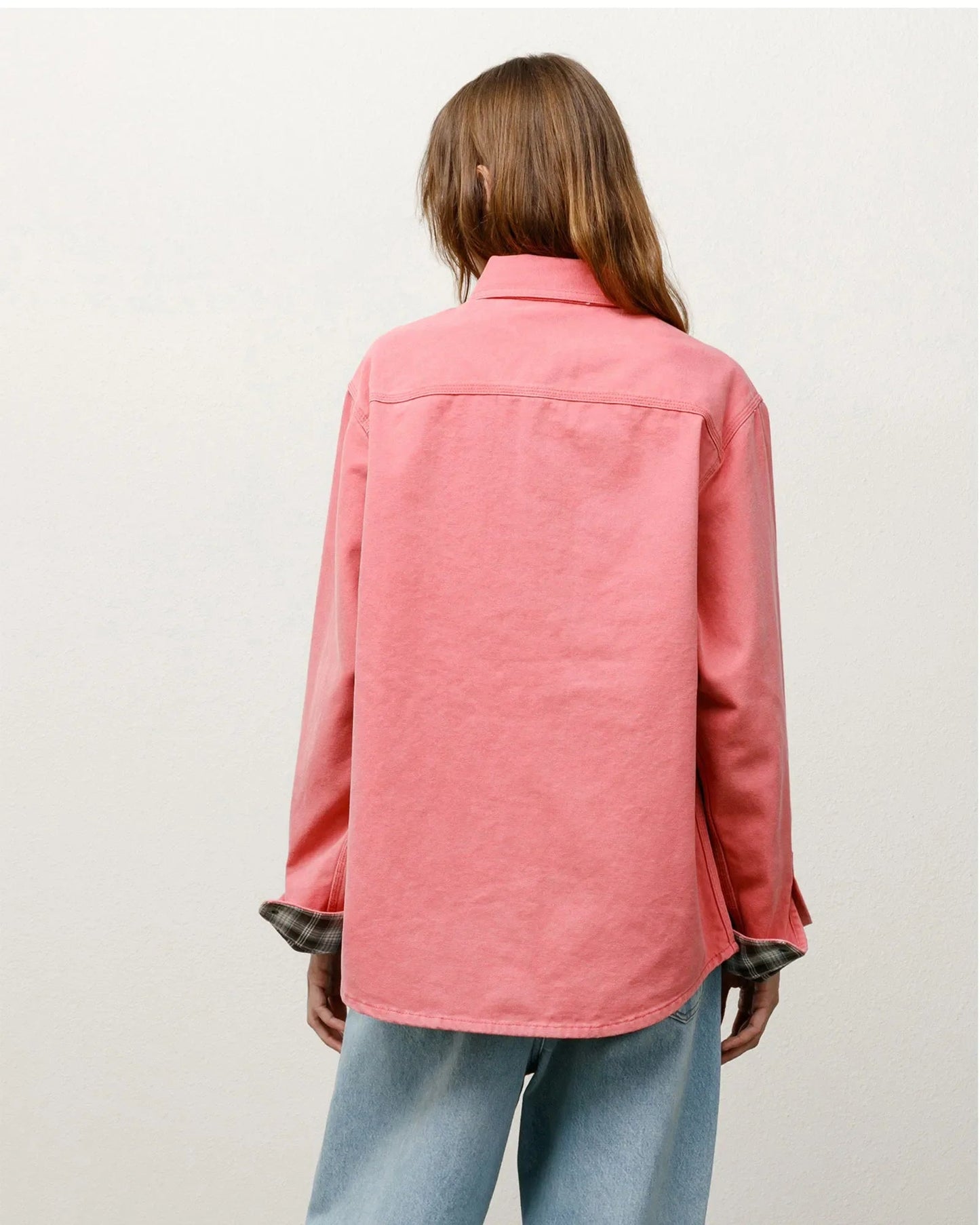 Stussy Heavy Washed Canvas Shirt, berry - Tiki Room Skateboards - 6