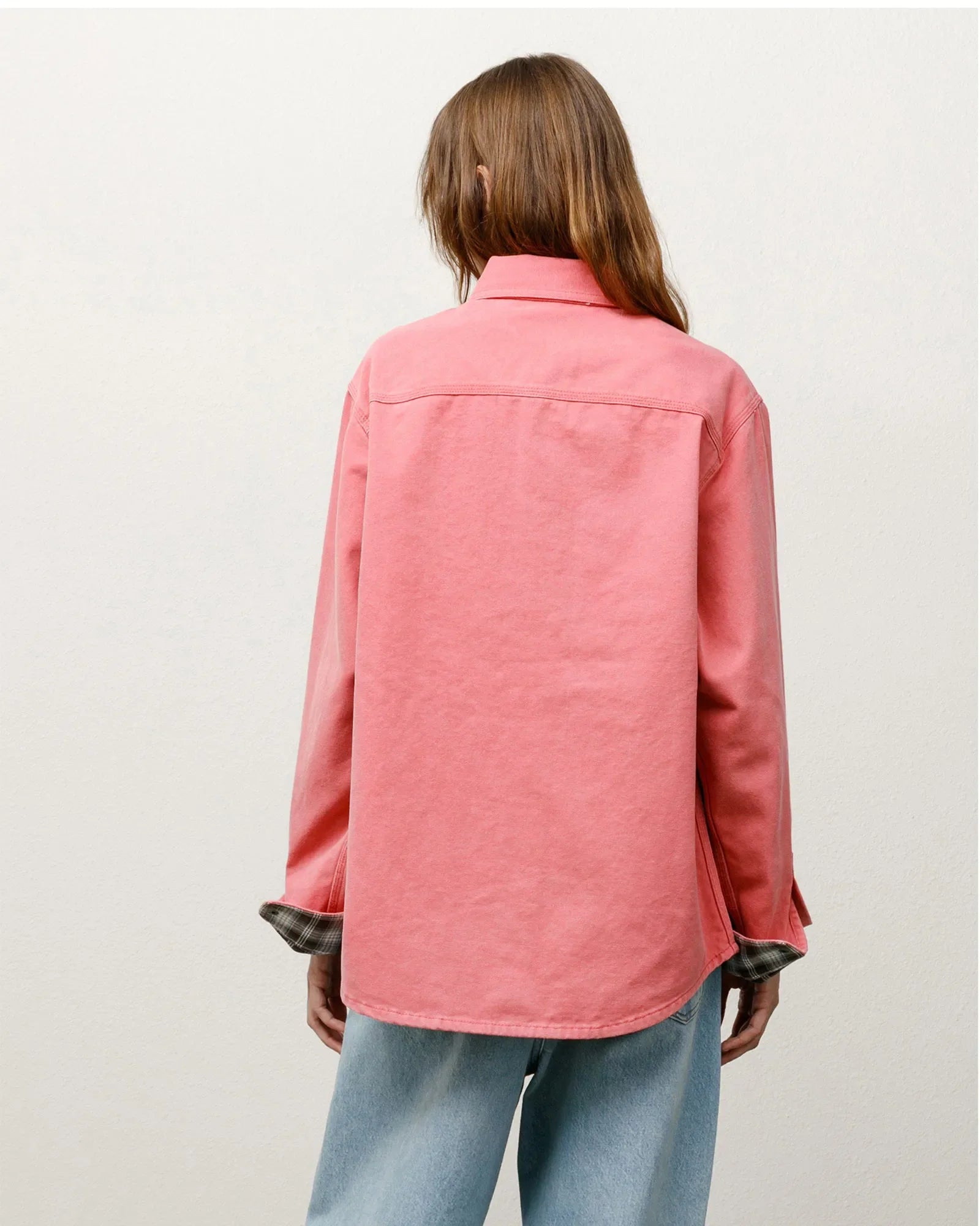 Stussy Heavy Washed Canvas Shirt, berry - Tiki Room Skateboards - 6