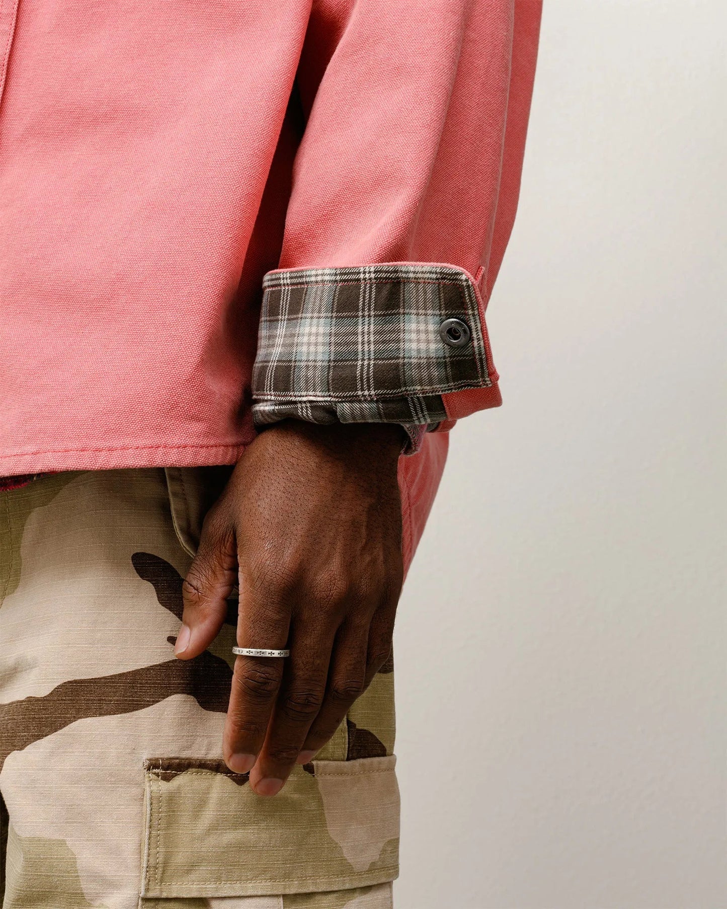 Stussy Heavy Washed Canvas Shirt, berry - Tiki Room Skateboards - 5