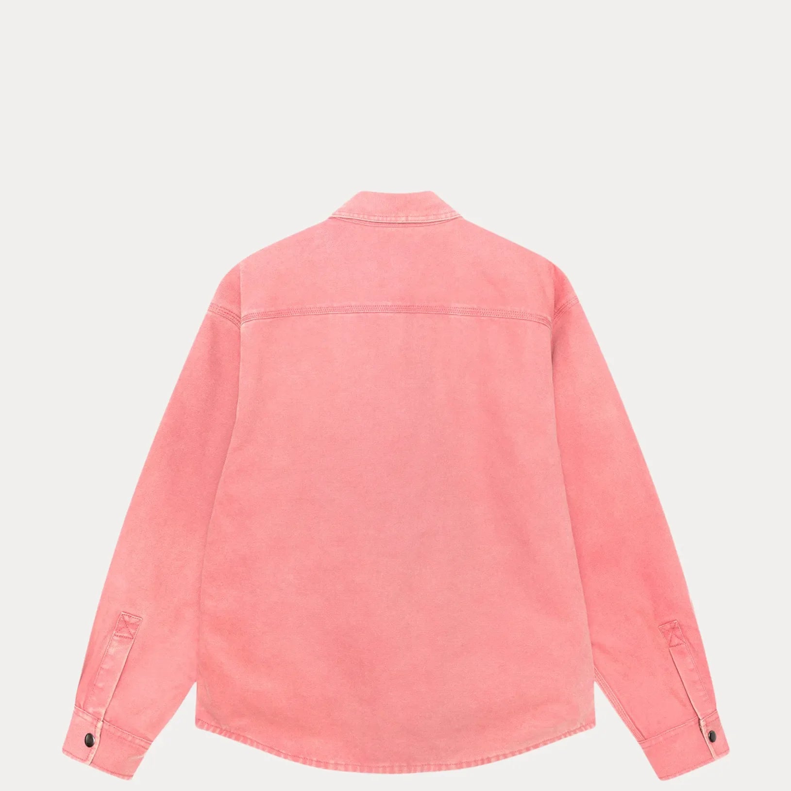 Stussy Heavy Washed Canvas Shirt, berry - Tiki Room Skateboards - 7