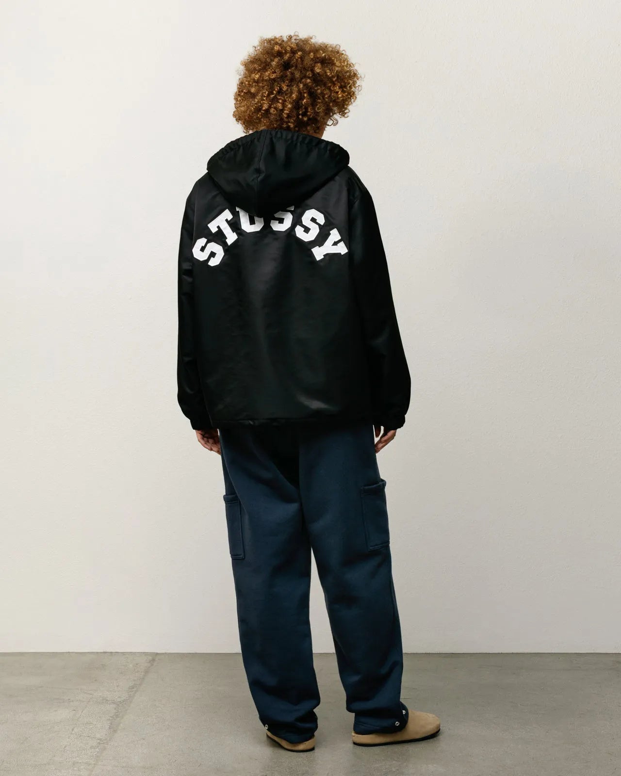 Stussy Hooded Coaches Jacket, black - Tiki Room Skateboards - 6
