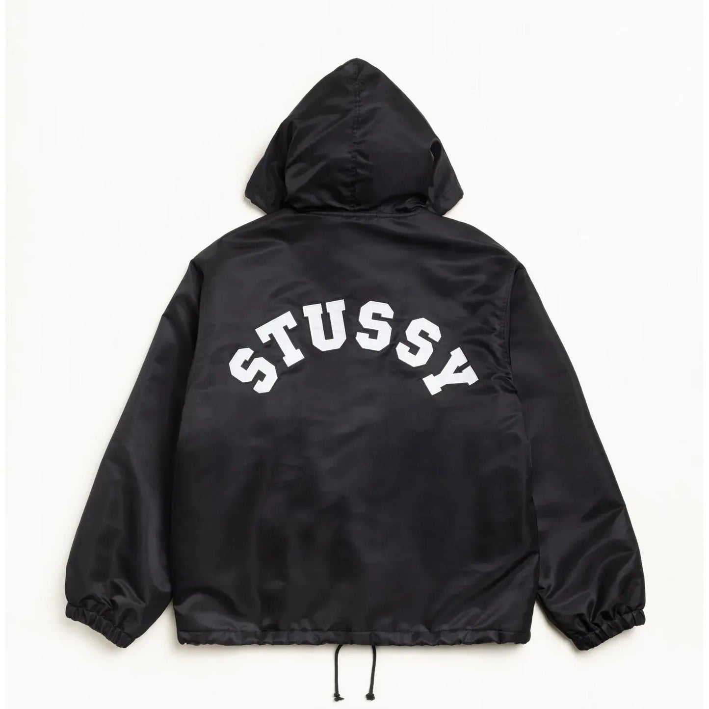 Stussy Hooded Coaches Jacket, black - Tiki Room Skateboards - 1
