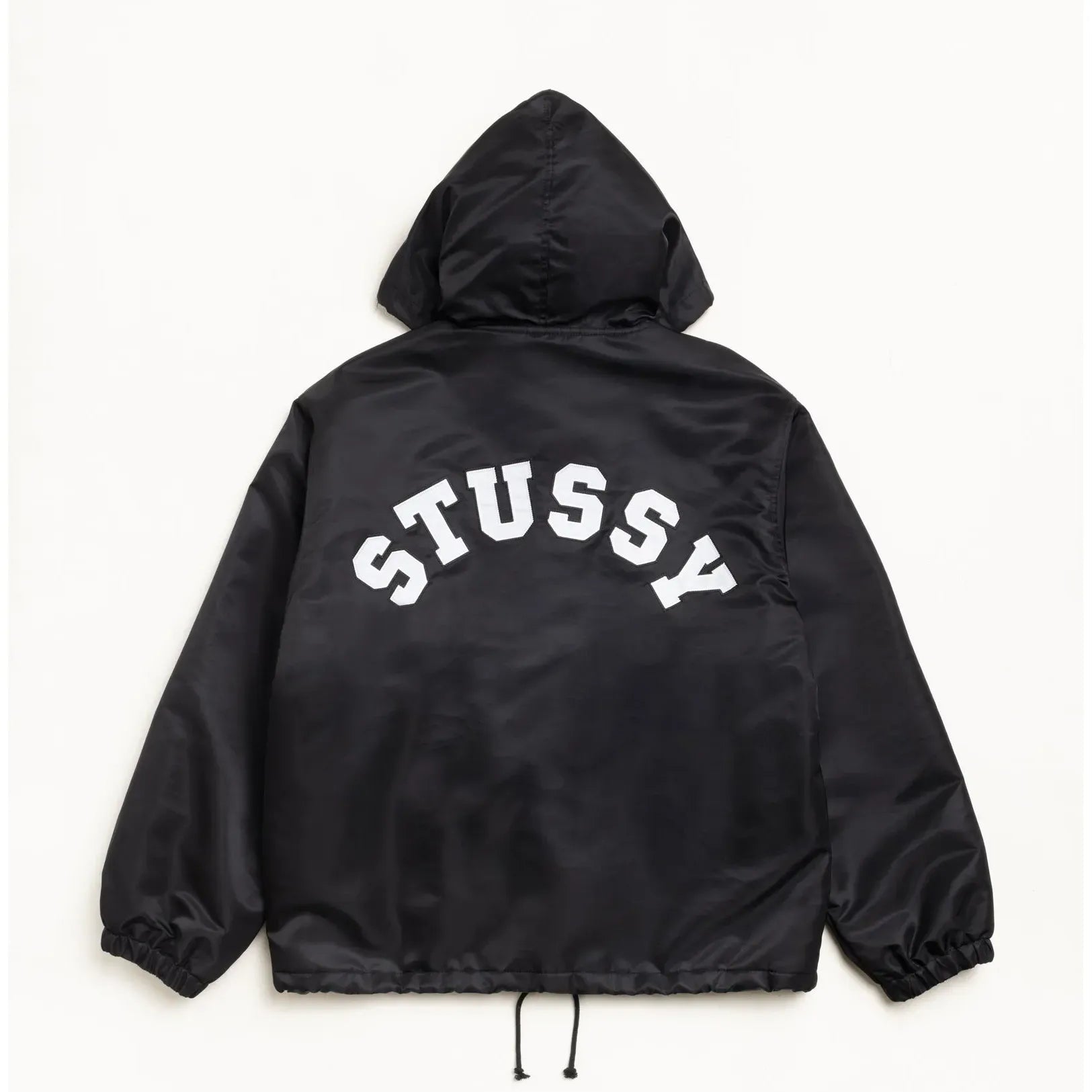 Stussy Hooded Coaches Jacket, black - Tiki Room Skateboards - 1