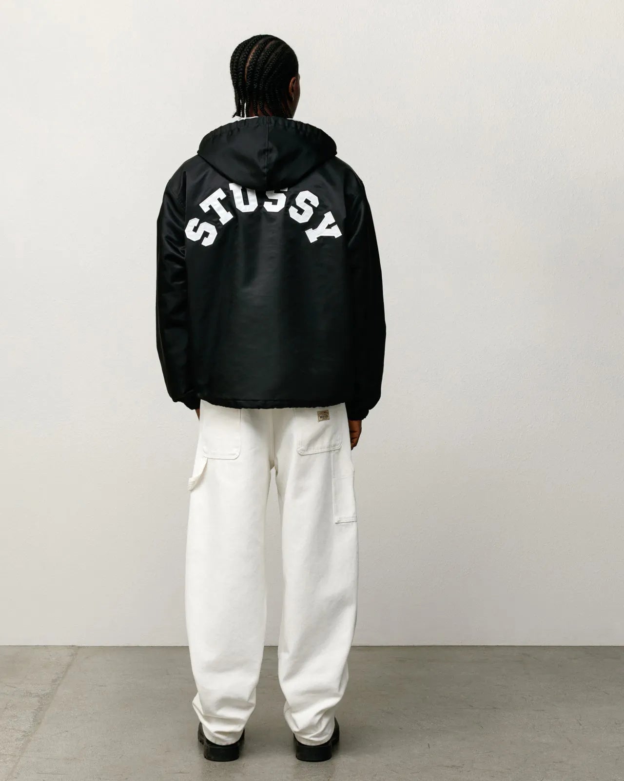 Stussy Hooded Coaches Jacket, black - Tiki Room Skateboards - 3