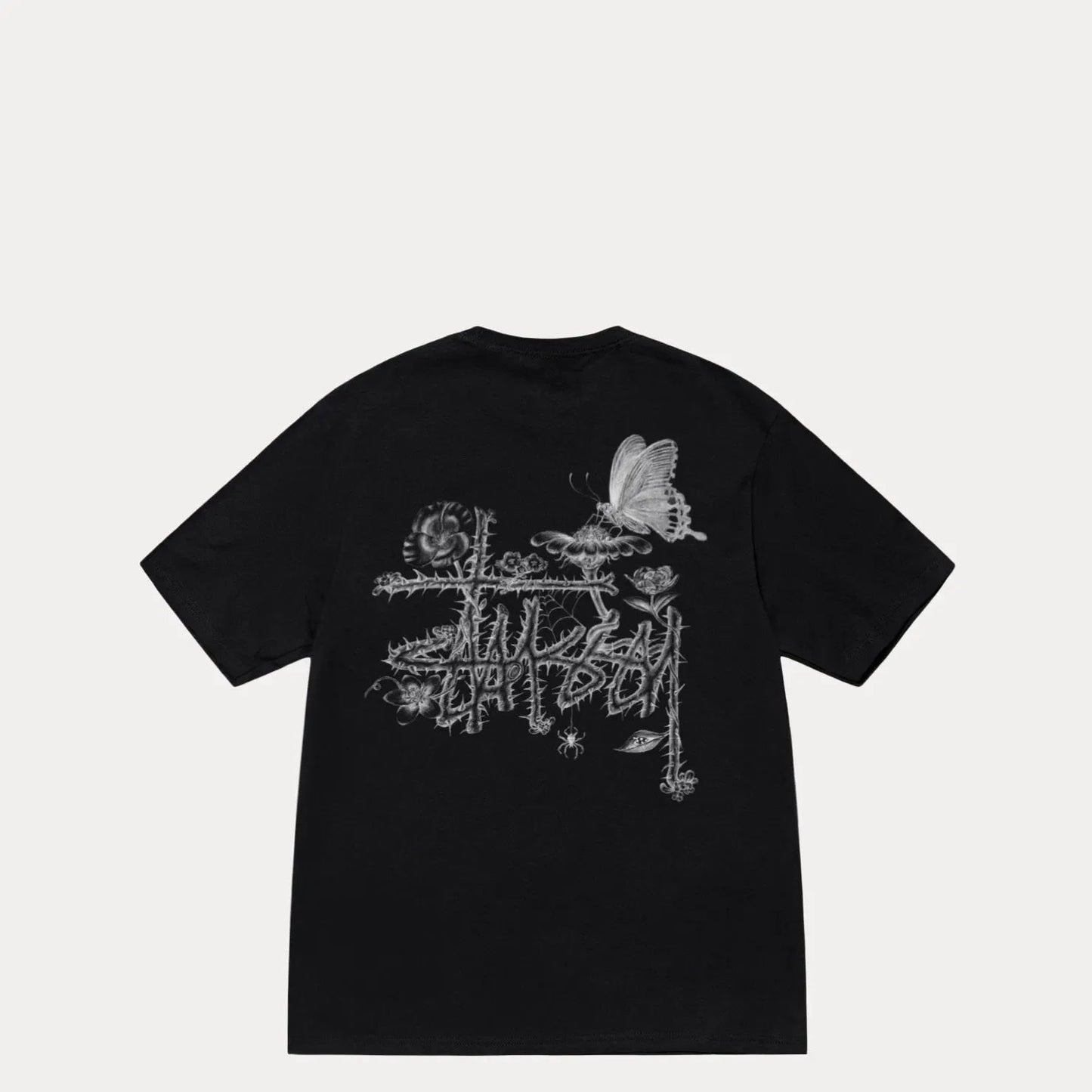 Stussy In Bloom Tee, black - Tiki Room Skateboards - 1