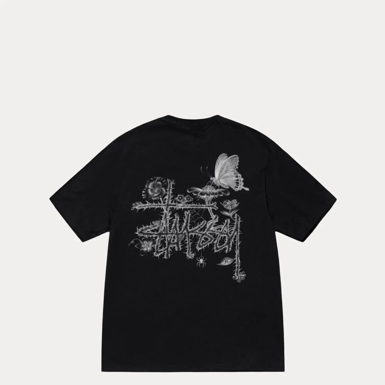 Stussy In Bloom Tee, black - Tiki Room Skateboards - 1