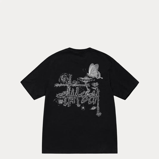 Stussy In Bloom Tee, black - Tiki Room Skateboards - 1