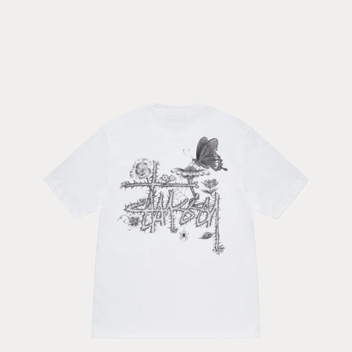 Stussy In Bloom Tee, white - Tiki Room Skateboards - 1