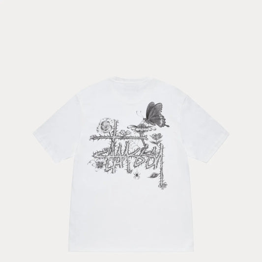 Stussy In Bloom Tee, white - Tiki Room Skateboards - 1