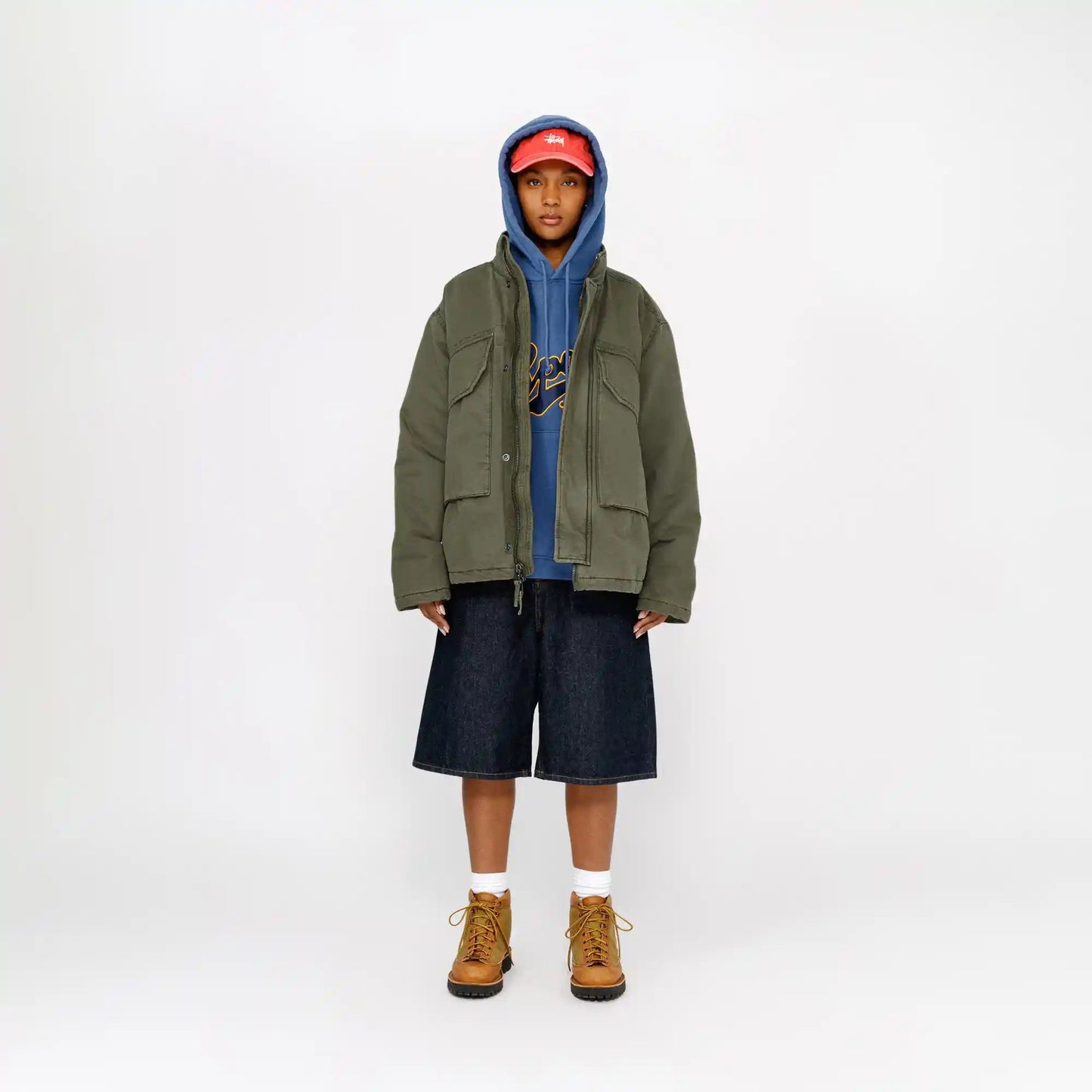 Stussy Insulated Field Jacket, olive - Tiki Room Skateboards - 3