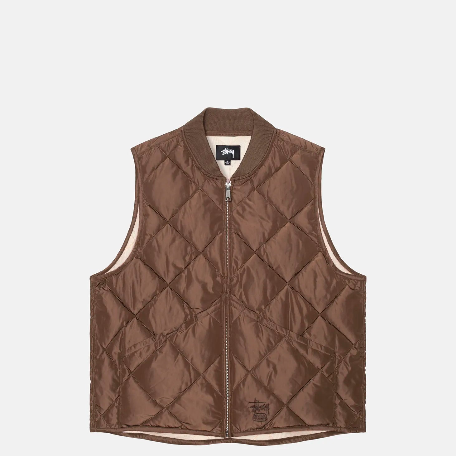 Stussy Insulated Vest, brown - Tiki Room Skateboards - 1
